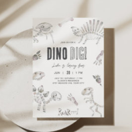 Convite Dino Dig Birthday