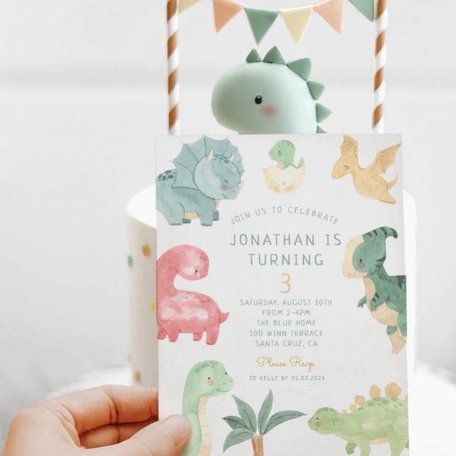 Convite Dino Party (Criador carregado)