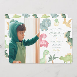 Convite Dino Party Dino mite Foto Aniversário