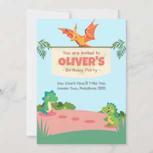 Convite Dino Playground Birthday