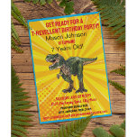 Convite Dino T-Rex Dinosaur Funny Birthday Colorful Fun<br><div class="desc">The perfect birthday party invitation with a giant dinosaur and a cute pun for the Tyrannosaurus Rex. Get ready for T-REXellent Birthday Party! This is the perfect birthday party invitation for a child who loves dinosaurs. A fierce-looking T-Rex is featured on this party invite. It's colorful and a fin way...</div>