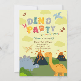 Convite Dinosaur Birthday Party
