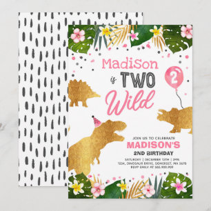 Convite Dinossaur Aniversário Convide Dois Festa de Dinoss