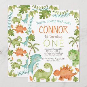Convite Dinossaur Birthday