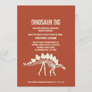 Convite Dinossaur Dig Birthday