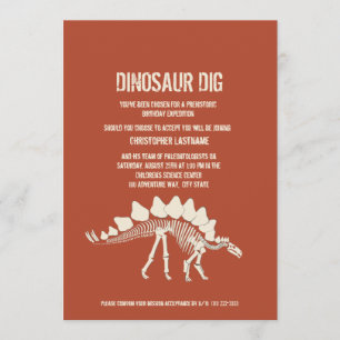 Convite Dinossaur Dig Birthday