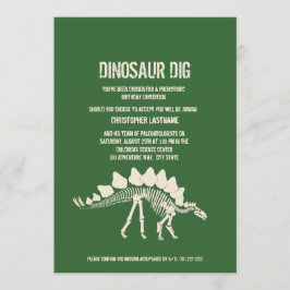 Convite Dinossaur Dig Birthday
