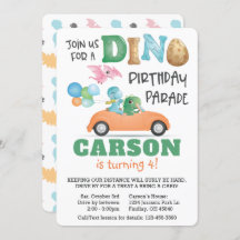 Dinossaur Drive By Birthday Parade
