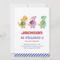 Dinossauro Bonito Indo Ao Aniversário de criança E