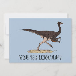 Convite Dinossauro Cretáceo Ornithomimus