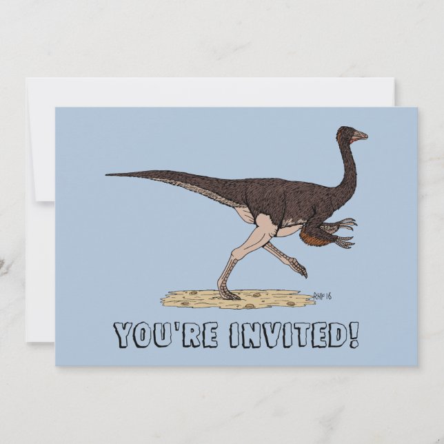 Convite Dinossauro Cretáceo Ornithomimus (Frente)