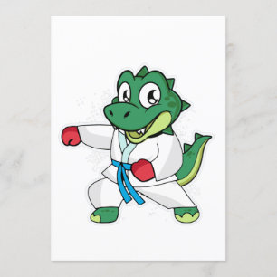 Convite Dinossauro de Artes Marciais