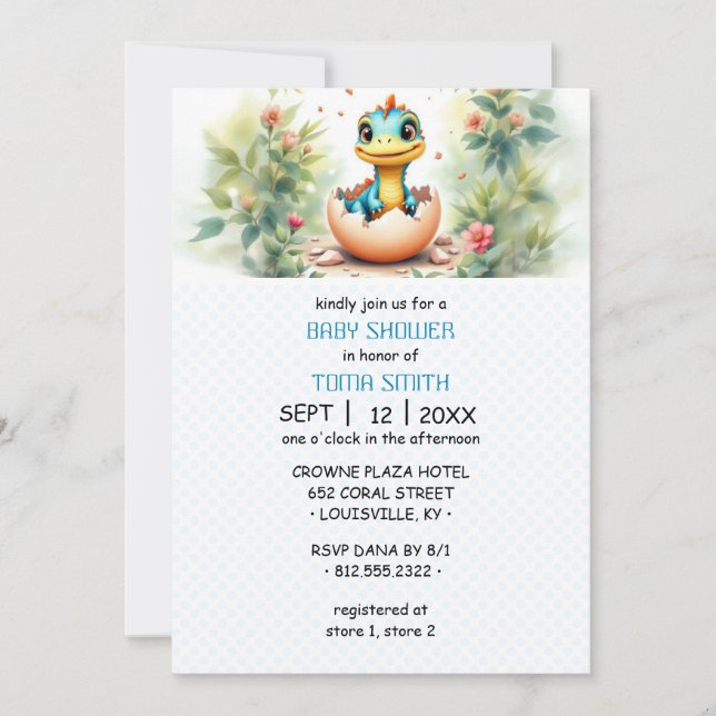 Convite Dinossauro do Ovo (Frente)