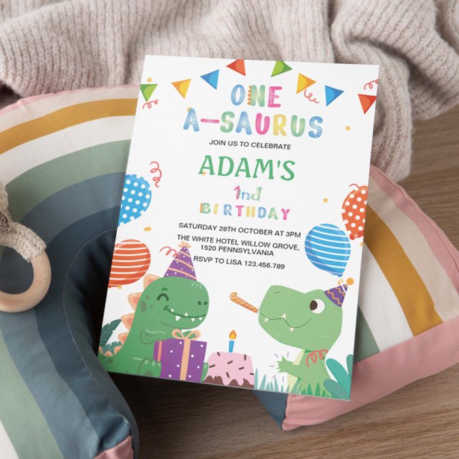 Convite Dinossauro e Bolo do Primeiro primeiro aniversario (Criador carregado)