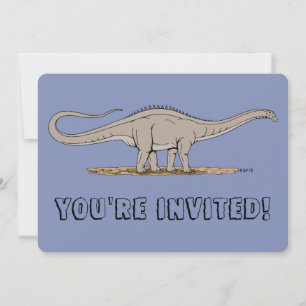 Convite Dinossauro Jurássico Apatosaurus
