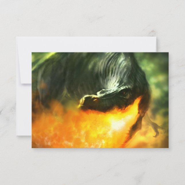 Convite Dinossauro ou Dragão Respiratório de Michael Maher (Frente)