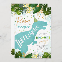 Convite Dinossauro, Partido Três-A-Saurus, Dino aniversári