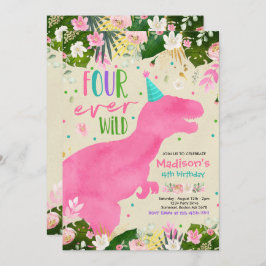 Convite Dinossauro Quatro Festas Selvagens Dinossauro Aniv