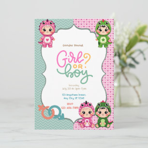 Convite Dinossauro Revolução de Gênero