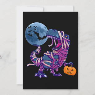 Convite Dinossauro Spooky Halloween Dinossaur TRex com Pum