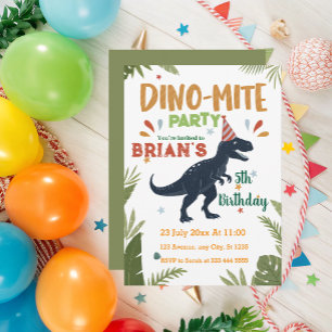 Convite Dinossauros bonitos rugem menino Aniversário