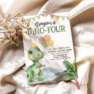 Convite Dinossauros do T-Rex do AGE editável