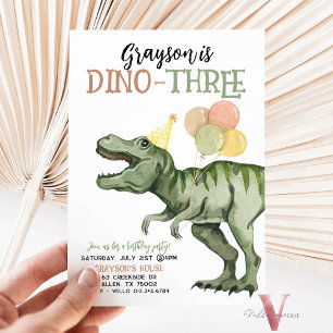 Convite Dinossauros do T-Rex do AGE editável