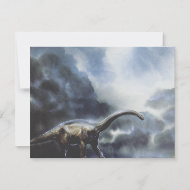 Convite Dinossauros Vintage, Festa de Aniversário do Barap (Frente)