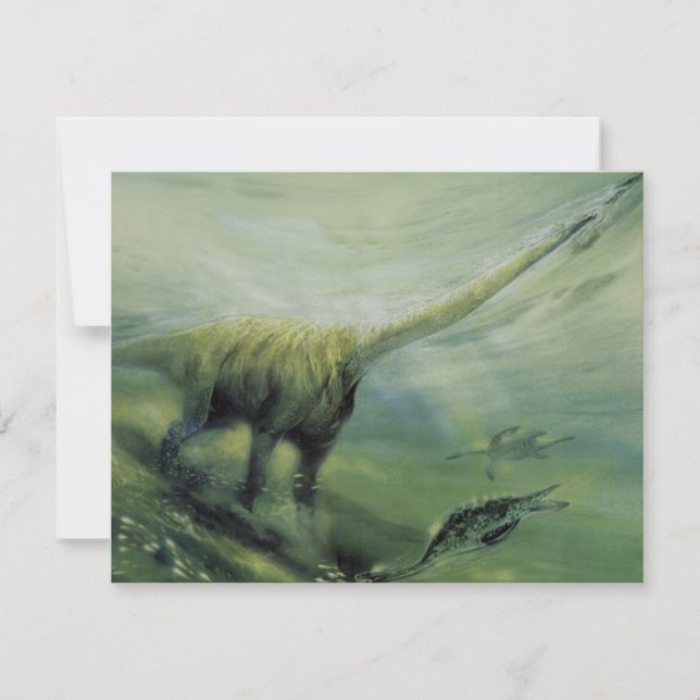 Convite Dinossauros Vintage, Festa de Aniversário do Brach (Frente)