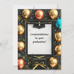 Convite Diploma de Graduação Elegante com Cartola