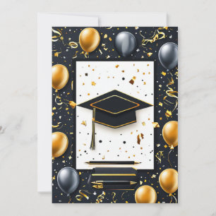 Convite Diploma de Graduação Elegante com Cartola