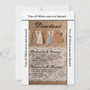 Convite Direções 3.5x6 Placa Quebra de espaço de papel Kra