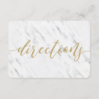 Direções de Casamento Elegantes em Mármore Branco