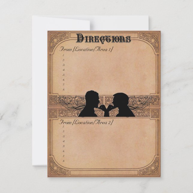 Convite Direções Personalizadas para a Cerimônia de Compro (Frente)