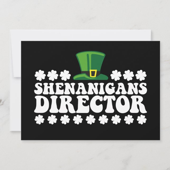 Convite Diretor de Shenanigans Groovy Dia de São Patrício  (Frente)