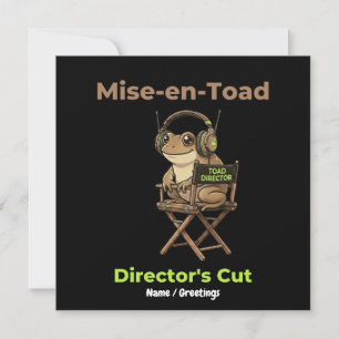 Convite Diretor Mise-en-Toad Edição do Diretor Cinema Pun