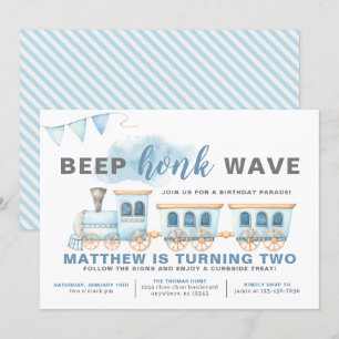 Convite Dirigir por trem Convocação de Aniversário