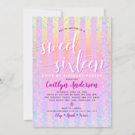 Convite Dirija Por Doce Dezesseis Bicho-Arco-Íris