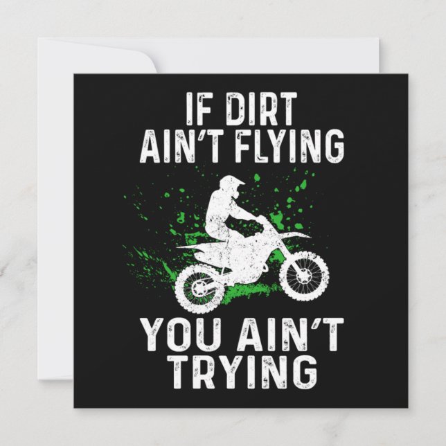 Convite Dirt Bike Motocross Se Dirt Aint Voando Você Aint (Frente)