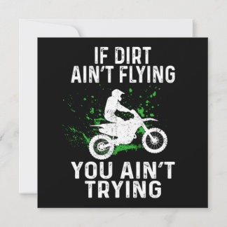 Convite Dirt Bike Motocross Se Dirt Aint Voando Você Aint