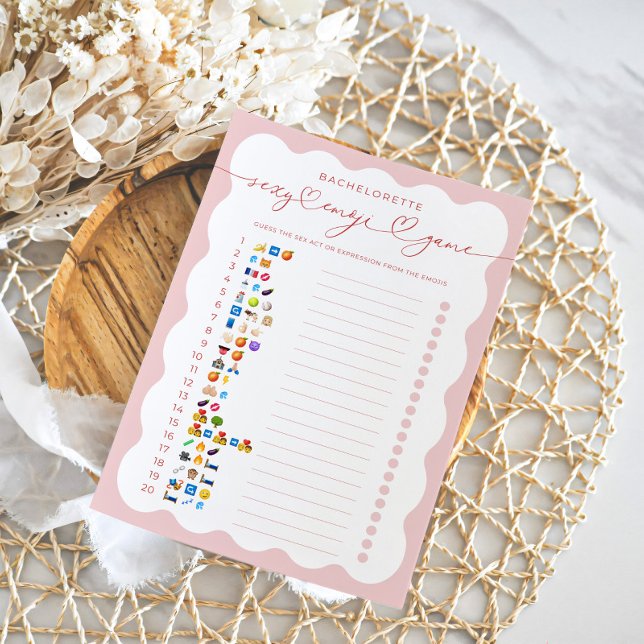 Convite Dirty Emoji Bridal Shower Bachelorette Game (Criador carregado)