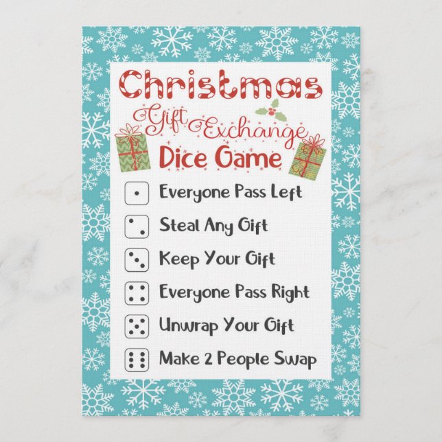 Convite Dirty Santa Holiday Party Game Card Christmas  (Frente)
