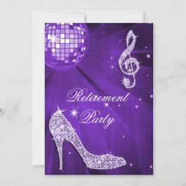 Convite Disco Ball e Sparkle Heels Retimento Lilac