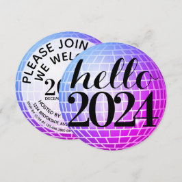 Convite Disco Ball Hello Ano Novo