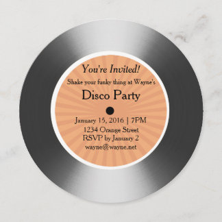 Convite Disco de prata vinil