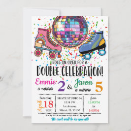 Convite Disco de Rastreamento de Celebração Dupla