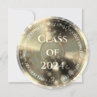 Convite Disco de Vinil Dourado Turma de