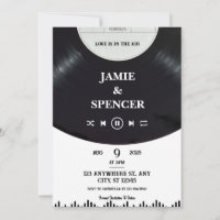 Disco de Vinil Minimalista Preto e Branco Salvar a
