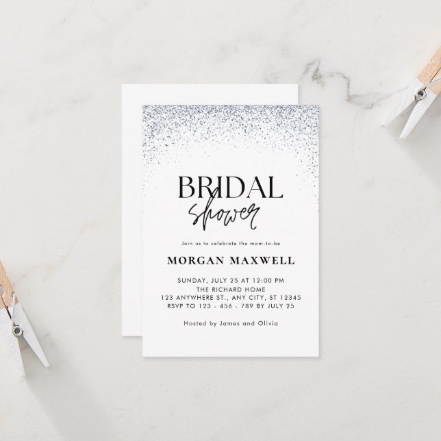 Convite Disco do Chá de panela Sparkle (Frente/Verso In Situ)