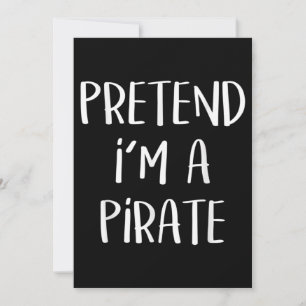 Convite Disfarce de Pirata Engraçado de Halloween